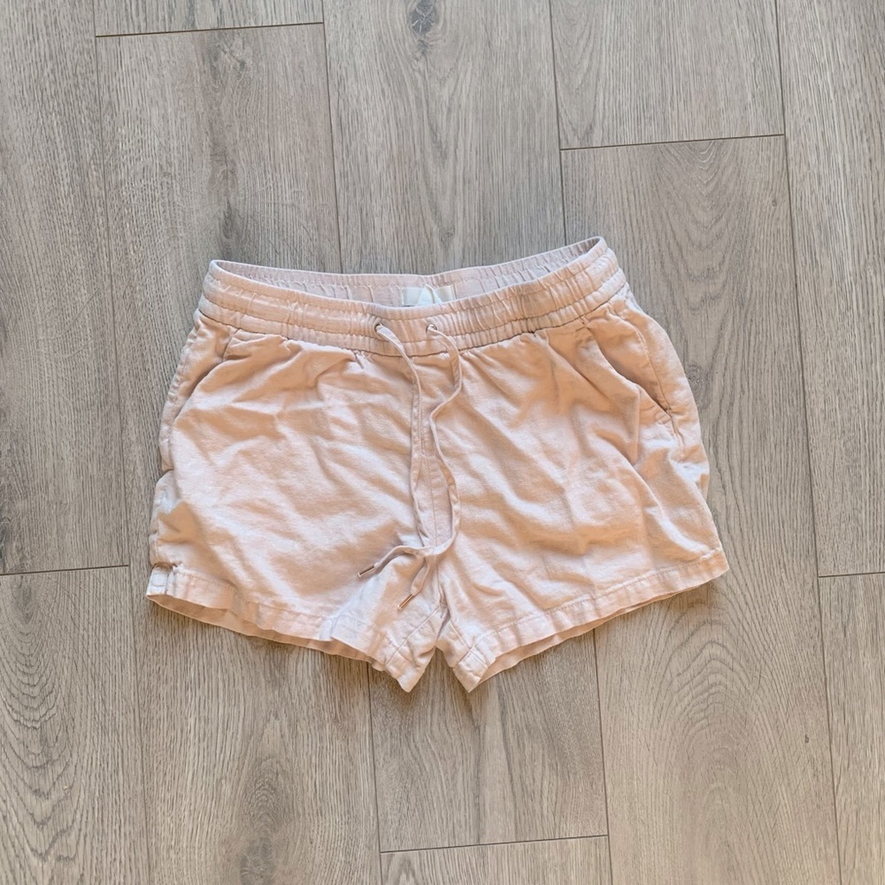 H&M Light Pink Drawstring Shorts Size 4 Small Lightweight Summer Casual